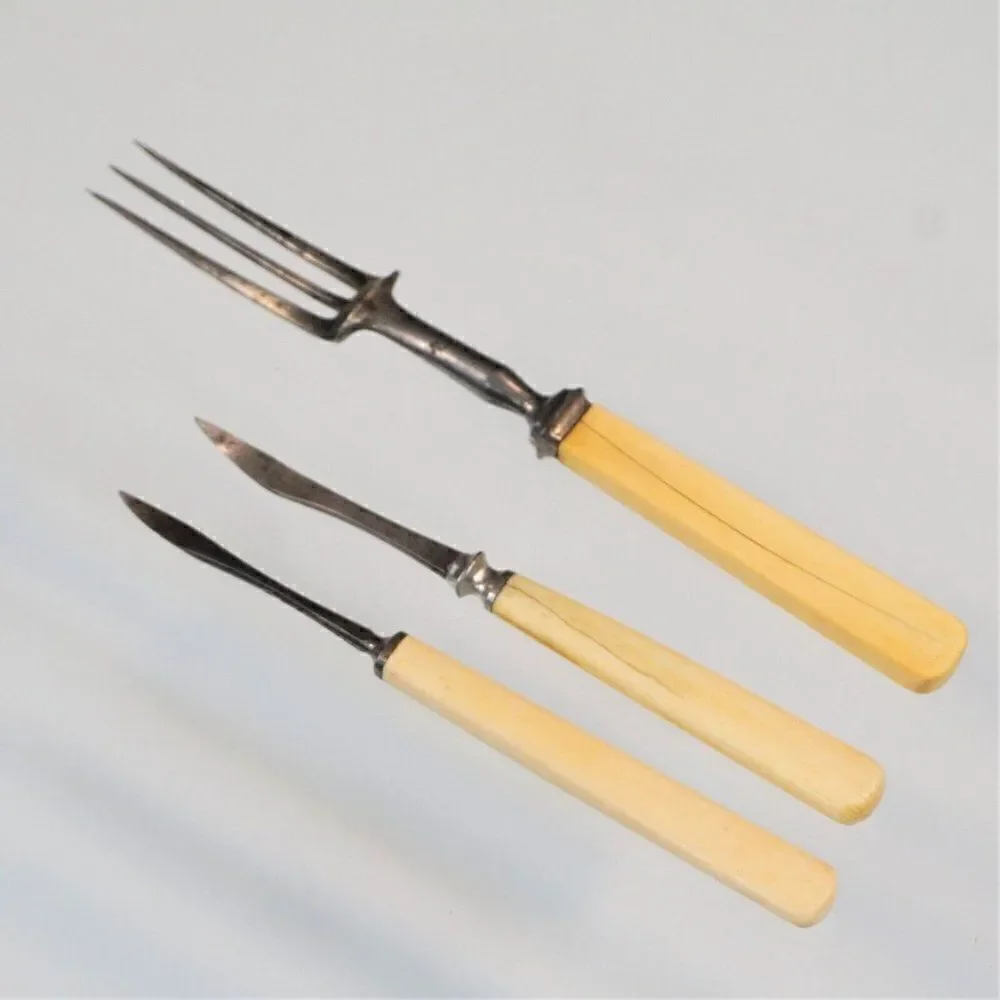Antique 2 Nut Picks And 1 Fork Bakelite Handles Grandmas Kitchen